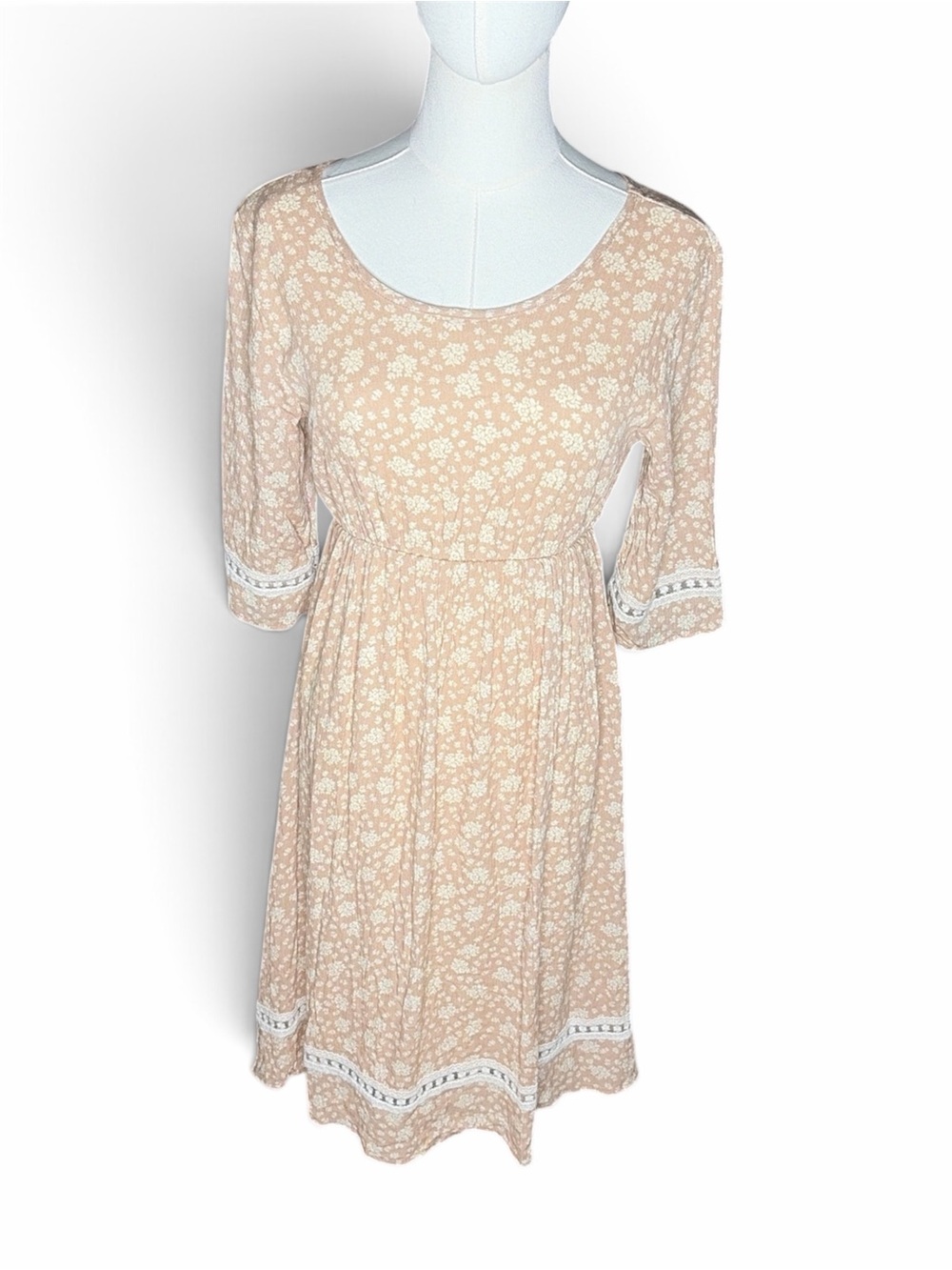 Chris & Carol Floral Print Lace Trim Fit & Flare Dress - Anthropologie - Picture 3 of 7